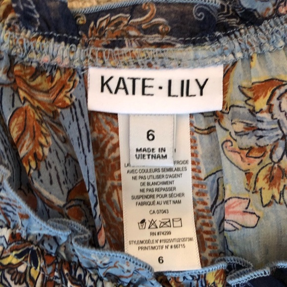 Katie and lily blue print dress - Picture 2 of 3